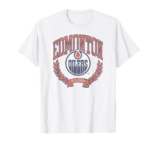 Edmonton Oilers Vintage Victory White Officially Licensed T-Shirt
