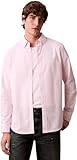 Calvin Klein LS Solid Oxford LV140EM125 - Camisa clásica para Hombre, Color Rosa (Rosa nacarado), XS, Rosa (Rosa nacarado), XS