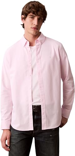 Calvin Klein Camisa LS Solid Oxford Classic LV140EM125 Otras Camisas, Rosa (Rosa Perlado), XL, Rosa (Rosa nacarado), XL