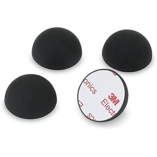 Dynavox Amortyzator silikonowy ED32 zestaw 4 szt., uniwersalne nóżki pochłaniające do urządzeń HiFi, głośników, wzmacniaczy i gramofonów, amortyzatory rezonansowe z powierzchnią klejącą 3M, kolor