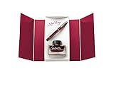 Inkl. Tintenfass Ruby Pelikan Füllhalter M205 Star Ruby EF + Edelstein Ink 50ml im Geschenkset