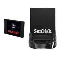 SanDisk Ultra 3D SSD 2 TB SSD interne SSD Festplatte & Ultra Fit USB 3.2 Flash-Laufwerk 128 GB – Ansicht 1
