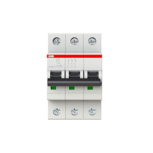 Disjoncteur à capacité de coupure 6 kA ABB S200 type K 3 pôles 1A 440V