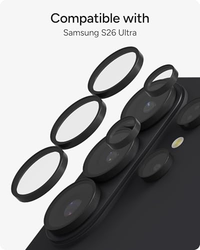 Image of ZAGG Glass Elite Samsung Galaxy S26 Ultra Camera Lens Protector - Anti-Reflective, 5X Stronger Impact & Scratch Resistant Aluminosilicate Glass - Easy Installation, Smudge-Free Surface