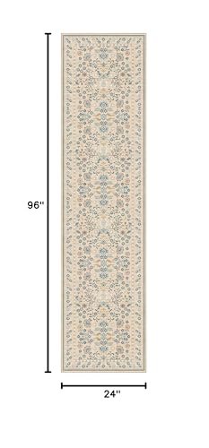 Tapete corredor UERMEI 2x8 ft lavable floral boho miniatura 2