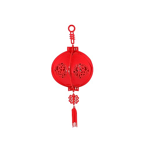 OSALADI 1個 赤い春祭りペンダントスタイル 装飾吊り下げ式 お祝いホームデコレーション 庭 ウェディングパーティー用 直径30cm