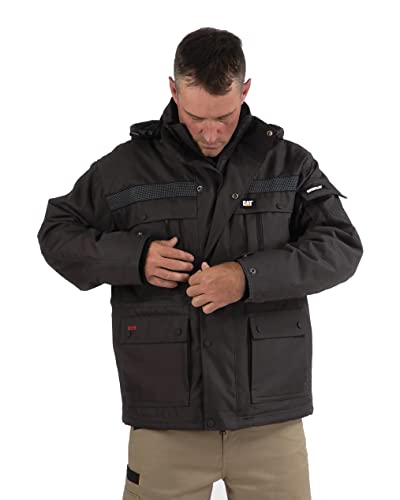 Caterpillar Men's Big Heavy Insulated Parka (Regular And Big & Tall Sizes), Graphite, X Large Tall #TOP4