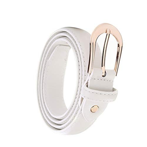 Cinto de couro sintético feminino KesYOO cor sólida fivela pino cinto simples cinto para vestidos e