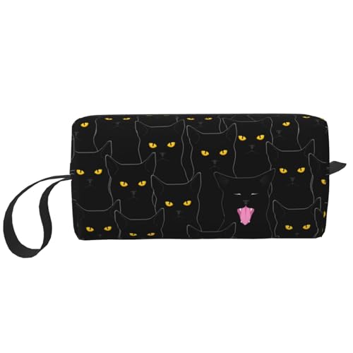 JKJOJIA Bolsa de maquillaje divertida con diseño de perro carlino, bolsa de cosméticos pequeña, bolsa de aseo portátil de viaje con asa, accesorios simples, bolsa de almacenamiento con cremallera para