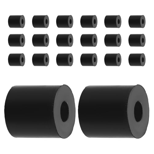 FOMIYES 50pcs Rubber Pad Vibration Damper O Shape Rubber Washer Damping Washer Isolator Pads Black