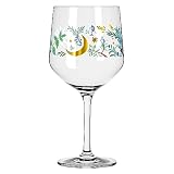 RITZENHOFF 3882001 Kieliszek do ginu, 700 ml, zestaw 2 sztuk, seria Botanic Glamour, 2 kubki z motywem gwiazd, księżyc, wyprodukowano w Niemczech