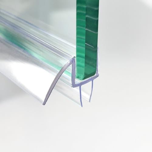 MCOCOD 36' Shower Door Bottom Seal Strip for 3/8' (10mm) Glass &ndash; Ultra Clear Polycarbonate Shower...