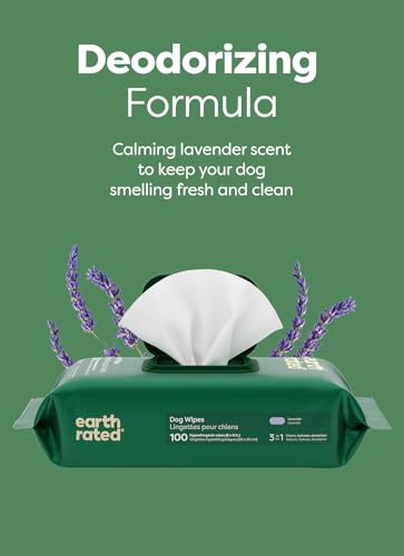 Earth Rated Toallitas hipoalergénicas para Perros, para Limpiar y Eliminar olores de Patas, Cuerpo y Trasero, Cachorros y Perros Adultos, Aroma a Lavanda, 100 Unidades - imagen 6