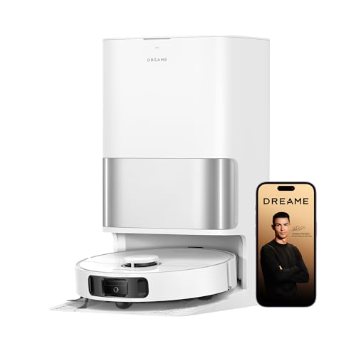 DREAME D30 Ultra Robot Vacuum and Mop Combo, 25,000Pa Suction, Auto Empty & Mop Self-Cleaning, MopExtend Edge Cleaning, Carpet Detection, Smart App Co