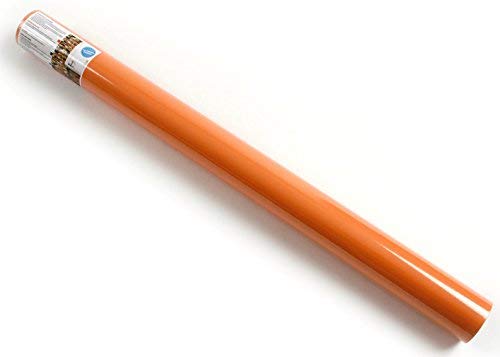 ROSEROSA Peel and Stick PVC Solid Self-Adhesive Wallpaper Covering Counter Top Orange (SG38 : 2.00 Feet X 6.56 Feet)