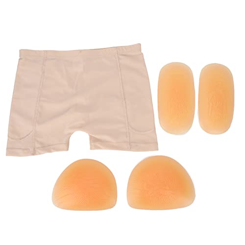 FECAMOS Calcinha acolchoada, P falso levanta bumbum silicone acolchoado sem costura modelador para e