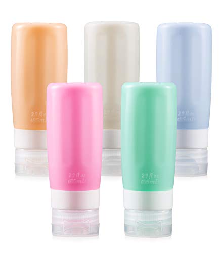 AMEXI Travel Bottles high quality Silicon Portable Travel Bottles Set TSA Approved Containers Leak Proof Travel Accessor