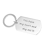 Gifts Keychain for Boyfriend Husband You Have My Heart and My Ass Keychain Anniversary Birthday...
