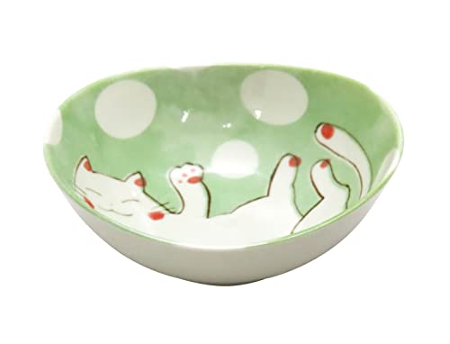 日本製 美濃焼 やっぱり猫が好き(猫皿) ねこ-まるけ ゴロニャン 楕円 4.0丼 1個