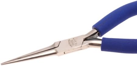 Aven 10314 Technik Stainless Steel Serrated Jaw Needle Nose Plier, 1-59/64" Jaw Length, 5-3/4" Overall Length