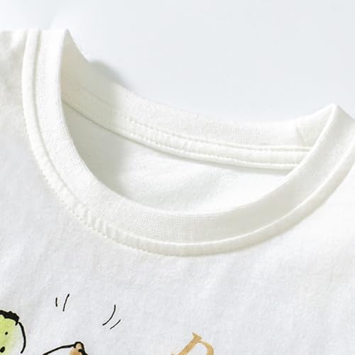 Image of HILEELANG Toddler Girl Easter Outfit Spring Summer Cotton Leggings Pants Tees Shirts Clothing Sets