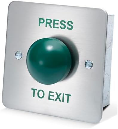 SecureMyDoor Press To Exit Button, Stainless Steel Door Release Switch