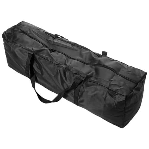 FOYTOKI Black Oxford Cloth Skateboard Shoulder Bag with Adjustable Straps