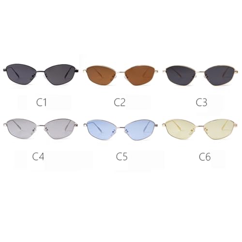 Lunettes de soleil œil de chat protégeant des UV avec monture métal