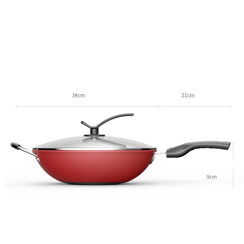 Wok de hierro fundido sin recubrimiento y antiadherente 34 cm miniatura 2