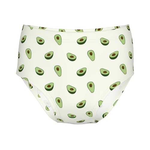 Healthy Fruit Avocado Girls' Underwear Soft Cotton Little Girls Panties Comfort Briefs