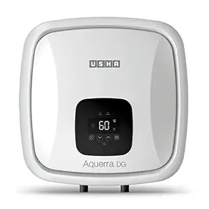 Usha Aquerra Dg 25 Litre 5 Star Digital Storage Water Heater With Remote (White), Wall Mounting