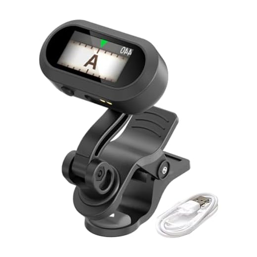 Afinador de Instrumentos | Afinador para Paleta | Rápido y Preciso para Instrumentos de Cuerda Rotación 360 Grados Pantalla LCD Grande Clara para Músicos en Estudio Grabación