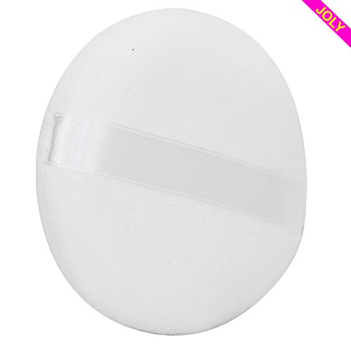 Joly Pure Cotton Powder Puff for Face Makeup or Skin Care 3.15 Inch (10 pieces, White)