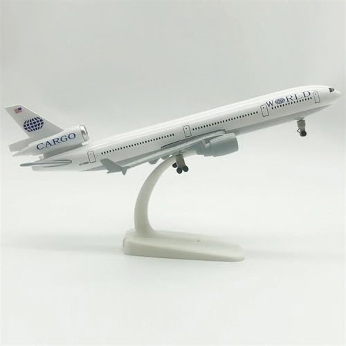 ENXCLWTW Diecast Plane Metal Aircraft Model 20cm 1:400 for Mcdonnell Douglas Md-11 Metal Replica Alloy Material With Landing Gear Plane Model (Color : American Global)