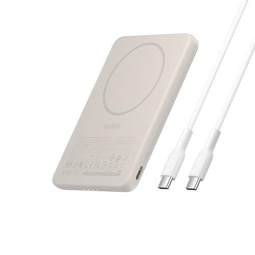 Belkin BoostCharge Magnetic Power 5000mAh モバイルバッテリースリムモデル 3C対応CCC MagSafe対応 高速...