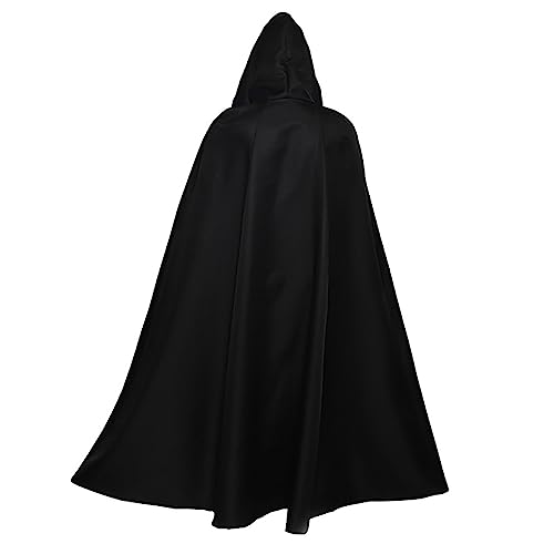 Capa con capucha para disfraces de Halloween abrigo medieval negro largo que no pesa 5