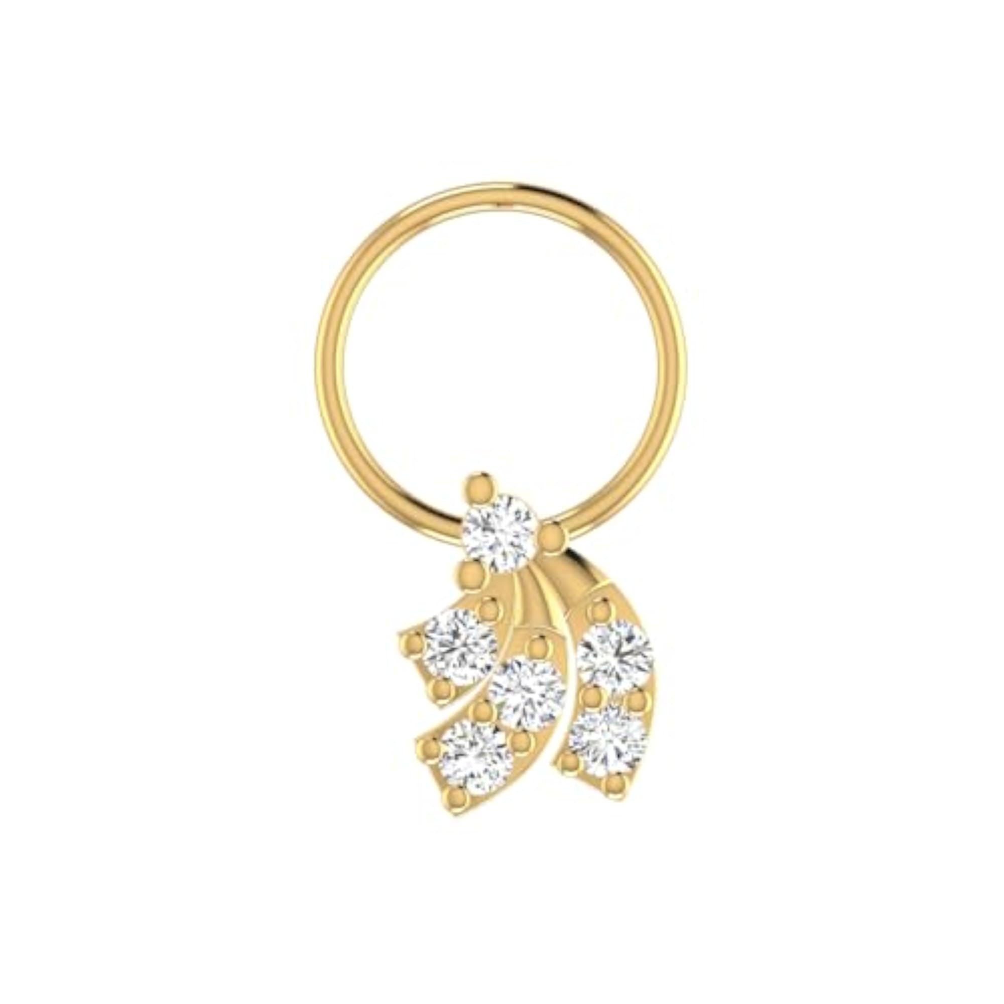 Women's 14Kt Yellow Gold Stud Nosering