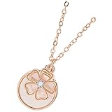 Beavorty Collar Colgante para Mujer Flores de Madreperla y Cristal, Cadena de Aleación Resistente, Diseño Delicado para Uso Diario y Obsequio Día Madre, Joyería Ligera y Cómoda