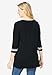 Woman Within Plus Size Embroidered Knit Tunic - 26/28, Black