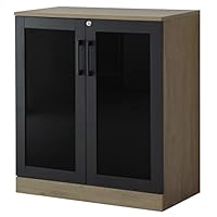 木製 キャビネット 黒 Amazon.co.jp: DORIS ドリス 書庫 木製キャビネット 強化ガラス 鍵付き