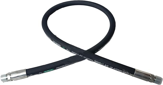 autovo hydraulic hose 3/8" hydraulic hose with male npt x male npt 84" long 4785 psi, black