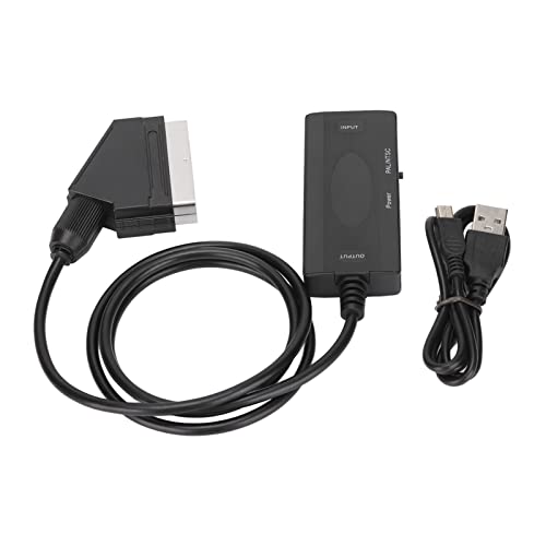 Spryflower Interface multimédia HD vers convertisseur péritel, Adaptateur AV Full HD 720P 1080P, convertisseur HDMI vers Sortie péritel avec Prise en Charge...