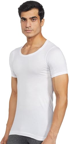 Image of Amul Comfy Men's Cotton Round Neck Half Sleeve Vest - Pack of 2 (#Comfy-RNS)