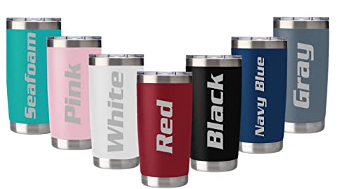 Oezzo Customized Red 20Oz Insulated Tumblers, Double Wall Personalized Bottles With Splash And Leak Proof Upgraded Slider Lid, Fun Valentine Gift (20Oz, Red) #TOP4