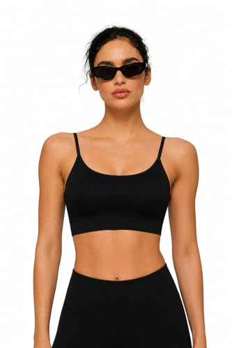 Image of AMRIY Womens Sports Bras for Women Light Support Padded Workout Bras for Women Supportive Seamless Women's Wireless Yoga Bra