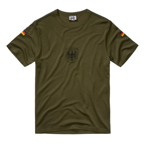 BWuM Bundeswehr Sportshirt mit Flaggen & Adler Größe:7 (XL) Farbe:Oliv