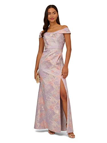 Image of Adrianna Papell Women's Jacquard Off The Shoulder Gown