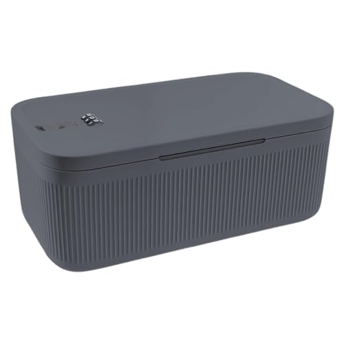 Estuche de seguridad para medicamentos, organizador compacto con bloqueo, caja de códigos portátil, soporte ligero y apilable, contenedor de almacenamiento resistente, solución protectora conveniente