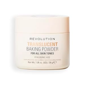 Revolution Loose Baking Powder, Makeup Setting Powder for a Luminous Finish, Absorbs Shine & Excess Oils, Vegan & Cruelty-Free, 30g, Translucent