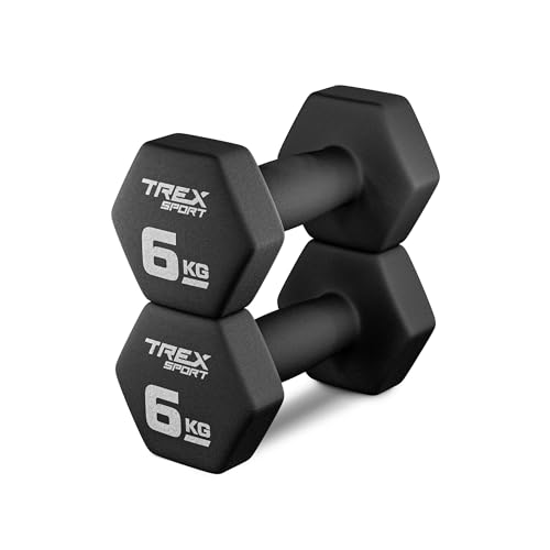 TREX SPORT Neopren Hanteln Set | Kurzhanteln 2er Set 4kg-20kg | Hanteln...